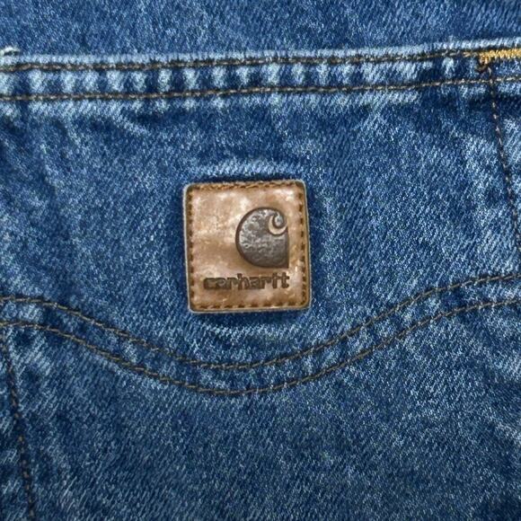 Carhartt Jeans Mens 42x32 Blue Traditional Fit Measures 41x32 Dark Wash Workwear - Picture 5 of 10
